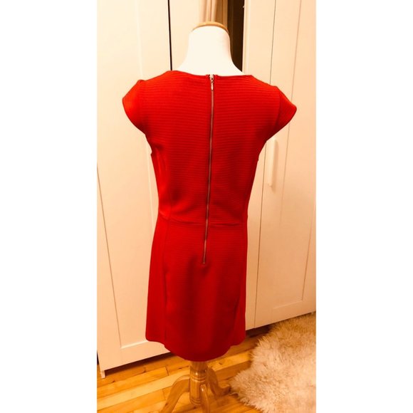 H&M Orange Pencil Wiggle Capsleeve Dress Size Medium - Picture 3 of 3